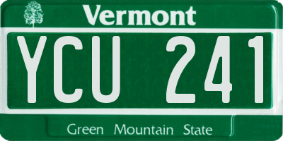 VT license plate YCU241