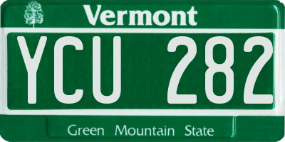 VT license plate YCU282