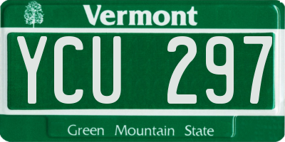 VT license plate YCU297