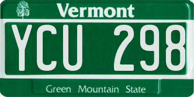VT license plate YCU298