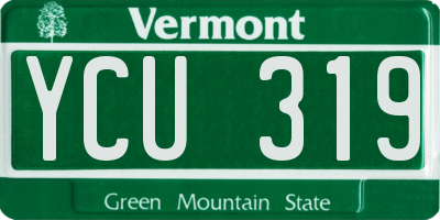 VT license plate YCU319