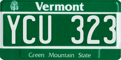VT license plate YCU323