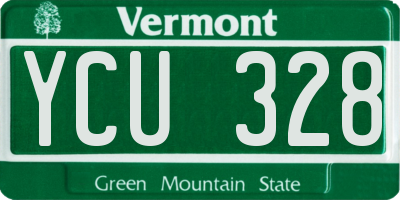 VT license plate YCU328