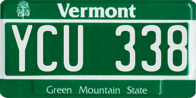 VT license plate YCU338