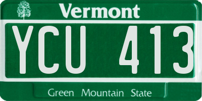 VT license plate YCU413