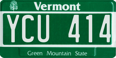 VT license plate YCU414