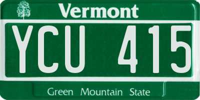 VT license plate YCU415