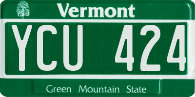 VT license plate YCU424