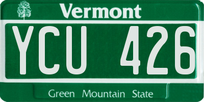 VT license plate YCU426