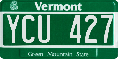 VT license plate YCU427