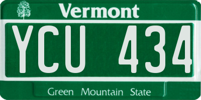 VT license plate YCU434