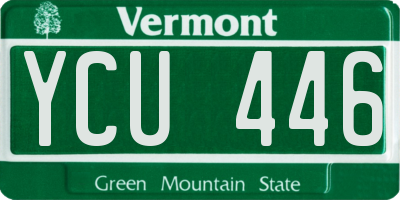 VT license plate YCU446