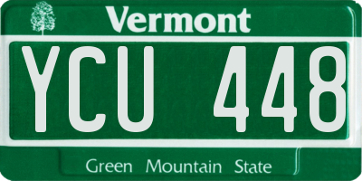 VT license plate YCU448