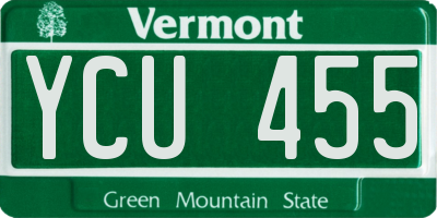 VT license plate YCU455