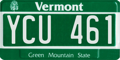 VT license plate YCU461