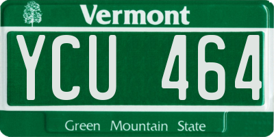 VT license plate YCU464