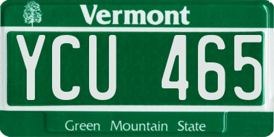 VT license plate YCU465