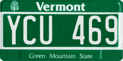 VT license plate YCU469