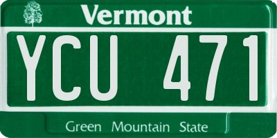 VT license plate YCU471