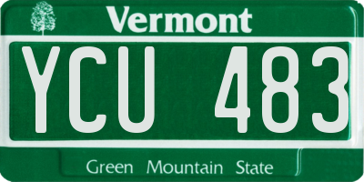 VT license plate YCU483