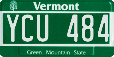 VT license plate YCU484