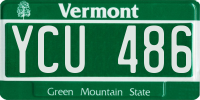 VT license plate YCU486