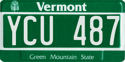 VT license plate YCU487