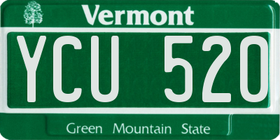 VT license plate YCU520