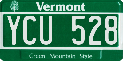 VT license plate YCU528