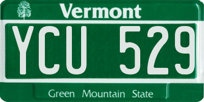 VT license plate YCU529