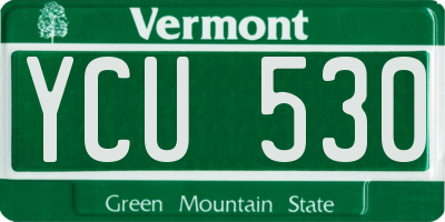 VT license plate YCU530
