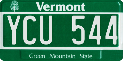 VT license plate YCU544