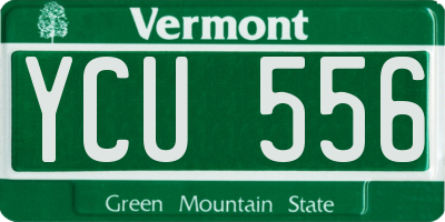 VT license plate YCU556