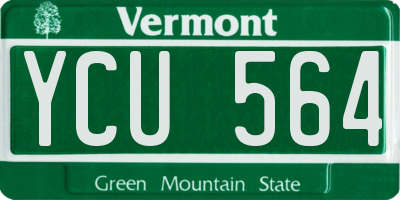 VT license plate YCU564