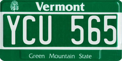 VT license plate YCU565