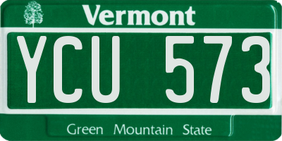 VT license plate YCU573