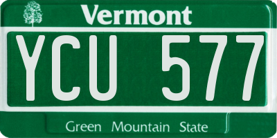VT license plate YCU577
