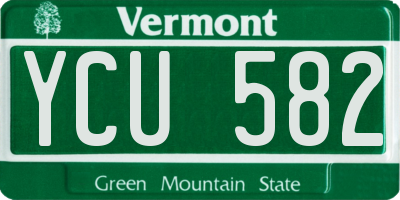 VT license plate YCU582