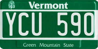 VT license plate YCU590