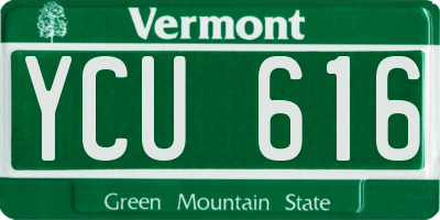 VT license plate YCU616