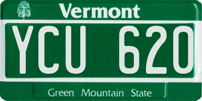 VT license plate YCU620