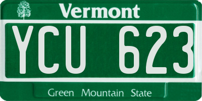 VT license plate YCU623