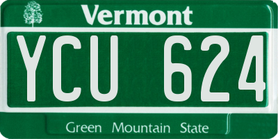 VT license plate YCU624