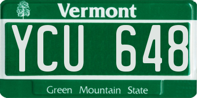 VT license plate YCU648