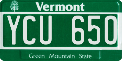 VT license plate YCU650