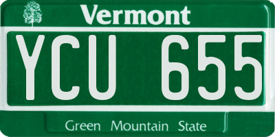 VT license plate YCU655