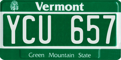 VT license plate YCU657
