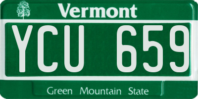 VT license plate YCU659
