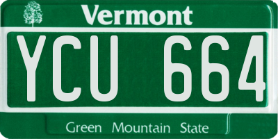 VT license plate YCU664