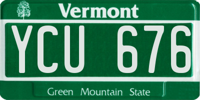 VT license plate YCU676